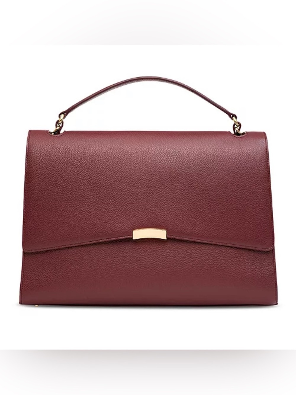 BY BANOO Signature Briefcase Burgundy Gold NWT NEW (OTR070)